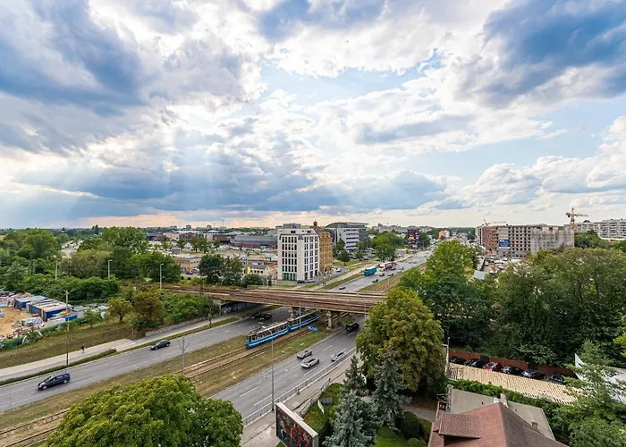 Magnolia, Free Parking, Taras, Apartman Wrocław